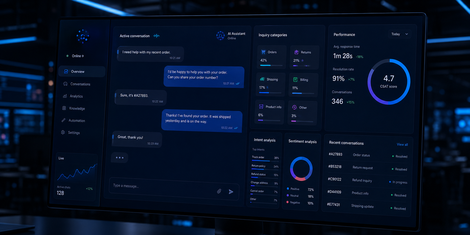 Chatbot de atención inteligente